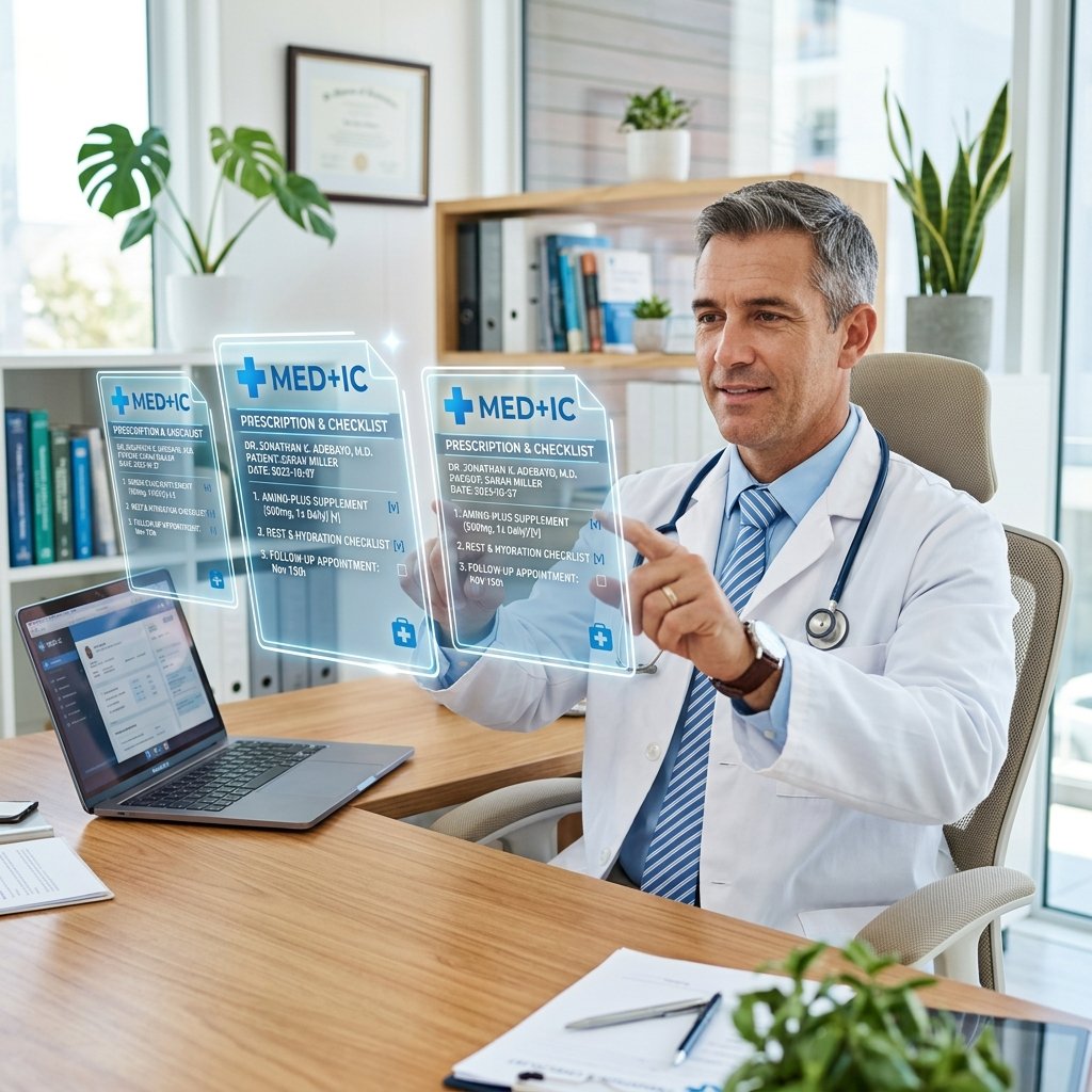 Doctor using E-Prescription system